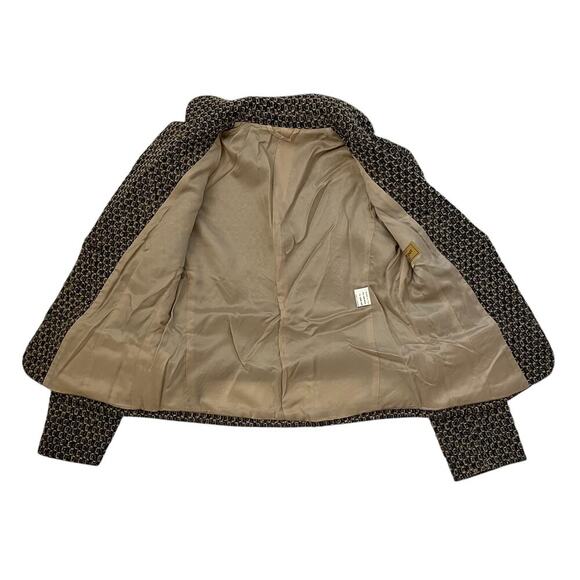 Paul Stuart Wool and Camel Hair Tweed Short Blazer Jacket - Women's Size XS - Picture 3 of 6